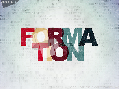 Image of Education concept: Formation on Digital Paper background