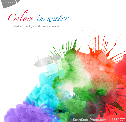 Image of abstract watercolor blot background