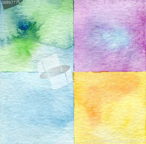 Image of Abstract  square watercolor painted background