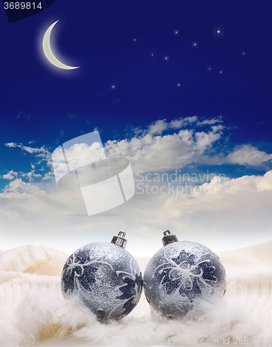 Image of silver Christmas balls