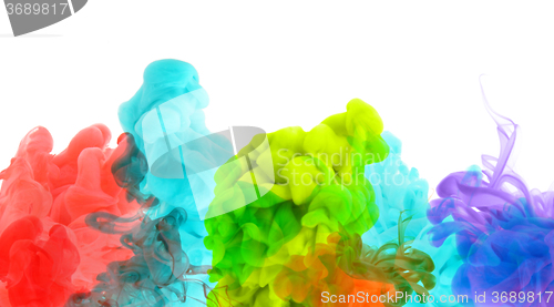 Image of Acrylic colors in water. Abstract background.