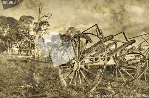 Image of old photo of wagon