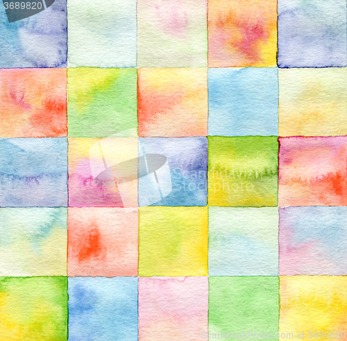 Image of Abstract  square watercolor painted background