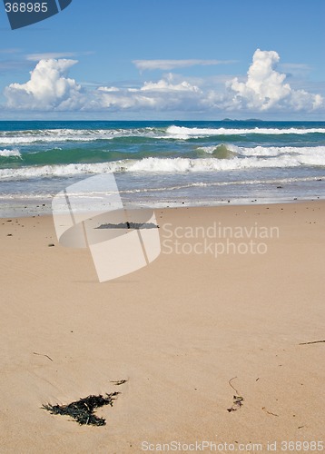 Image of nice beach with waves coming in