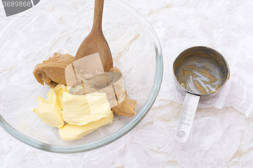 Image of Mixing peanut butter and butter