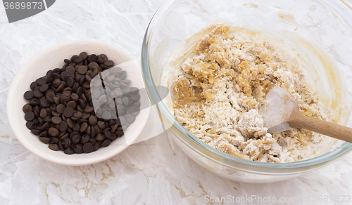 Image of Chocolate chips to be added to cookie dough
