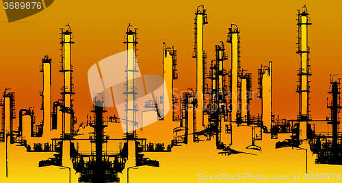 Image of Oil refinery illustration