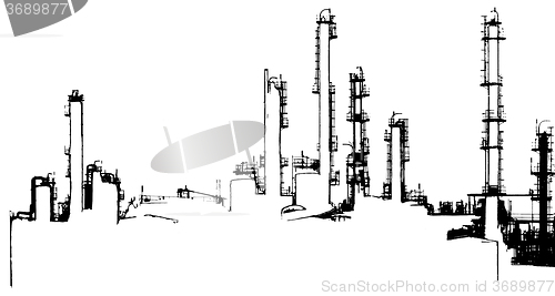 Image of Oil refinery illustration