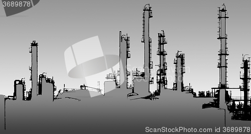 Image of Oil refinery illustration