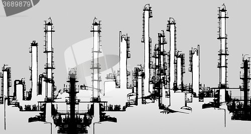 Image of Oil refinery illustration