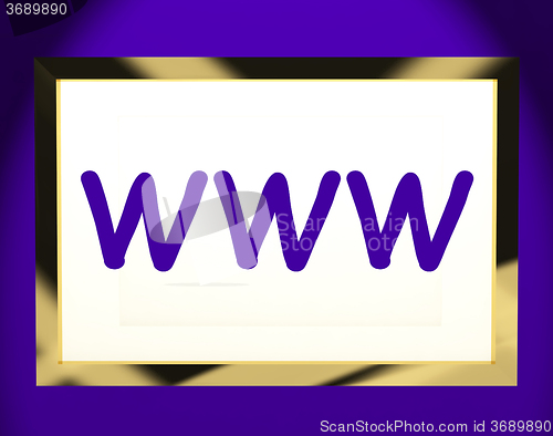 Image of Www On Screen Shows Website Internet Web Or Net