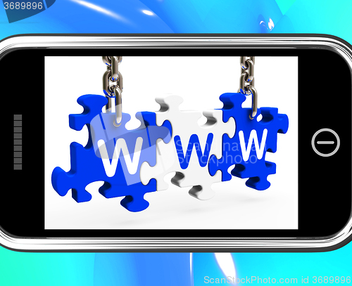 Image of WWW On Smartphone Shows Online Search