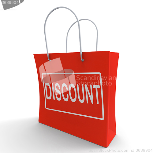 Image of Discount Shopping Bag Means Cut Price Or Reduce