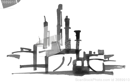 Image of Oil refinery illustration