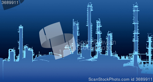 Image of Oil refinery illustration