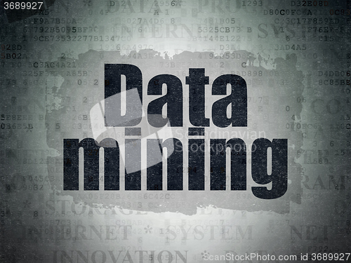 Image of Data concept: Data Mining on Digital Paper background
