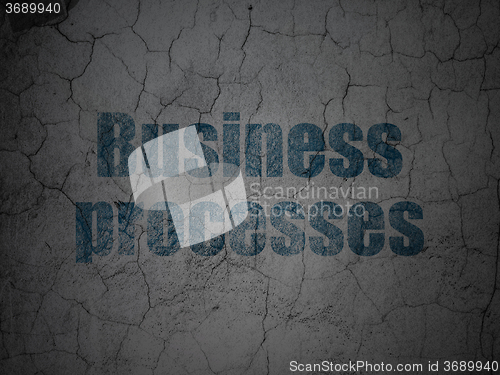 Image of Business concept: Business Processes on grunge wall background