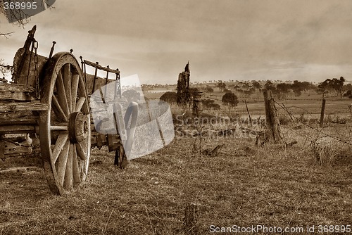 Image of old photo of wagon