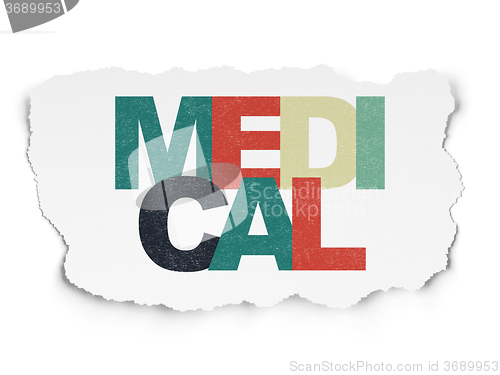 Image of Health concept: Medical on Torn Paper background