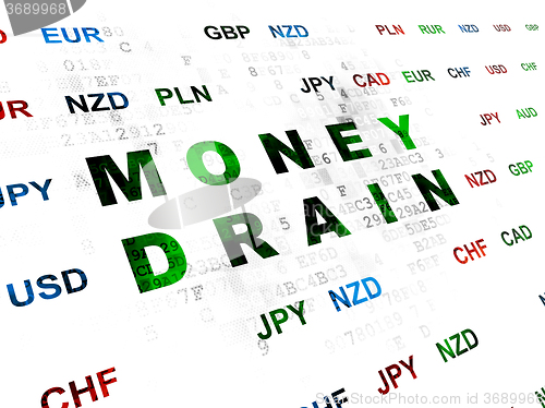 Image of Banking concept: Money Drain on Digital background