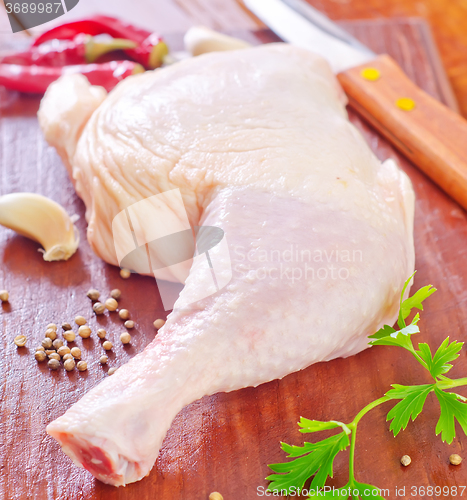 Image of raw chicken leg