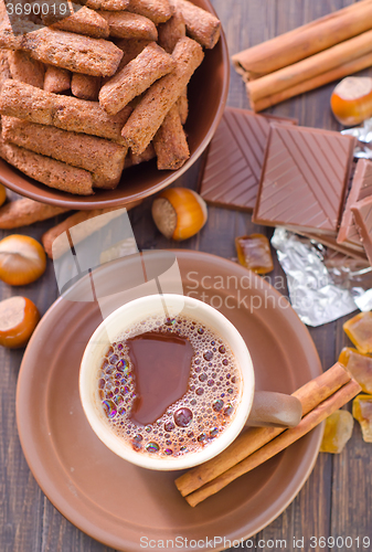 Image of coffee with chocolate