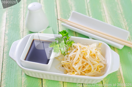 Image of sprouts and soy sauce