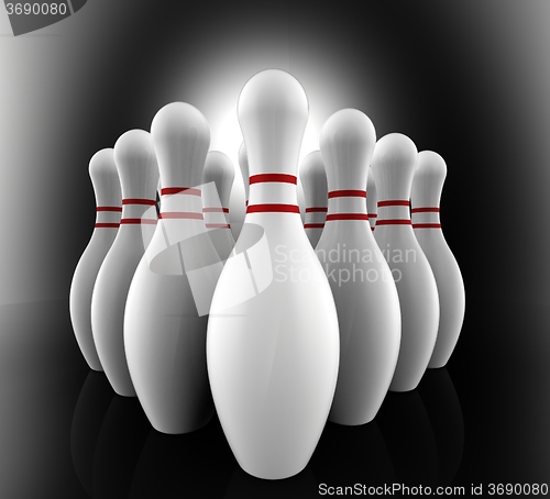 Image of Bowling Pins Show Skittles Alley