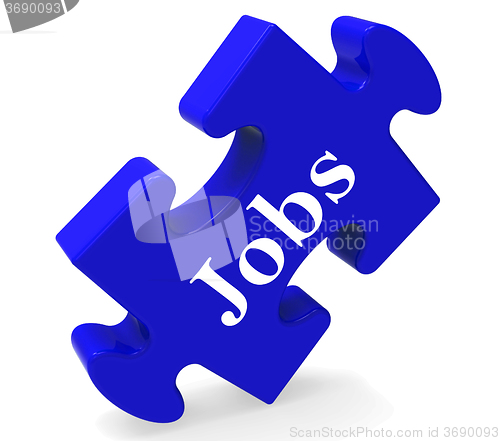 Image of Jobs Puzzle Shows Recruitment Employment Or Hiring