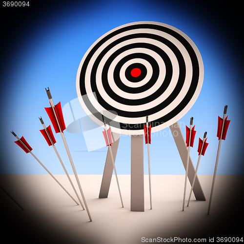 Image of Arrows On Floor Shows Ineffective Targeting