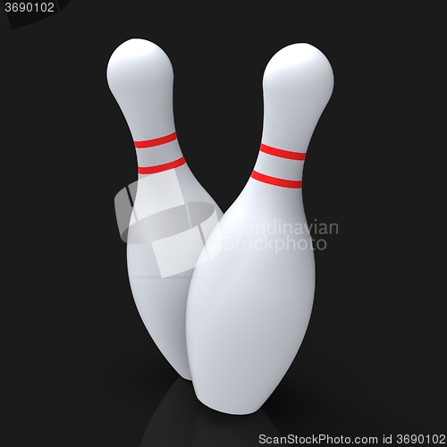 Image of Bowling Pins Show Skittles Game
