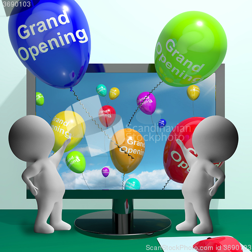 Image of Grand Opening Balloons Showing New Online Store Launch 