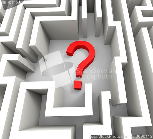 Image of Question Mark In Maze Shows Thinking