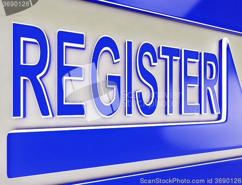 Image of Register Sign Button Showing Website Members