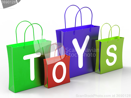 Image of Toys Bags Shows Retail Shopping and Buying