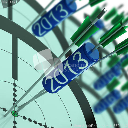 Image of 2013 Accurate Dart Target Shows Successful Future