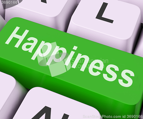 Image of Happiness Key Means Delight Or Joy\r