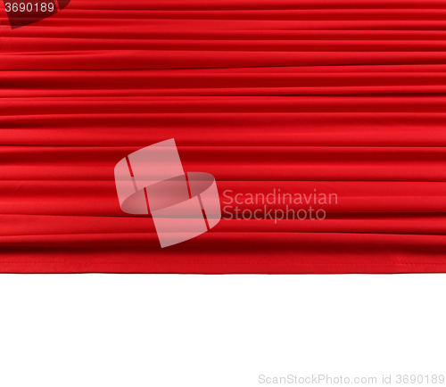 Image of red silk curtain background