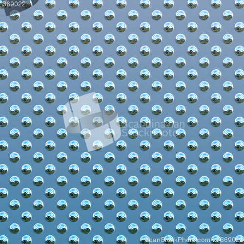 Image of blue steel studded plate