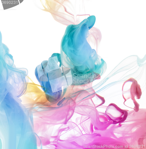 Image of Acrylic colors in water. Abstract background.