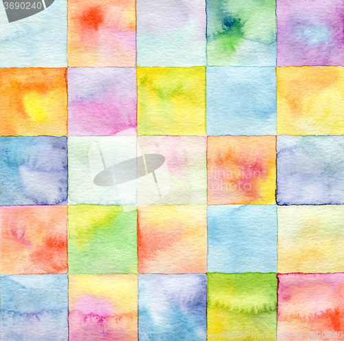 Image of Abstract  square watercolor painted background