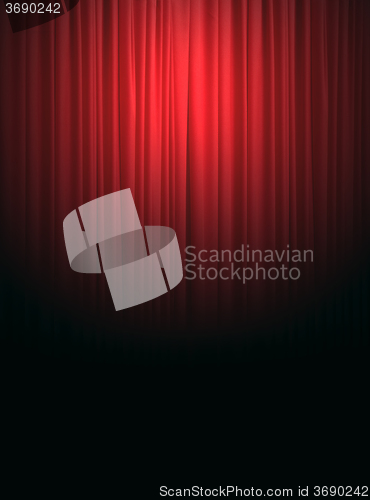 Image of red silk curtain background