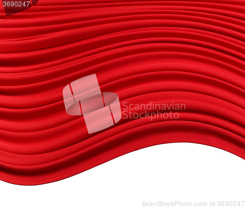 Image of red silk curtain background