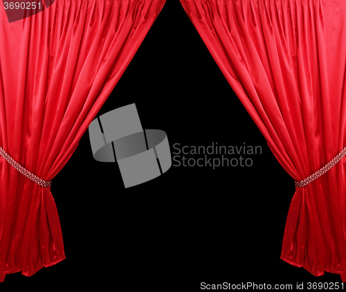 Image of Red theater curtain background