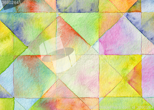 Image of Abstract  square watercolor painted background