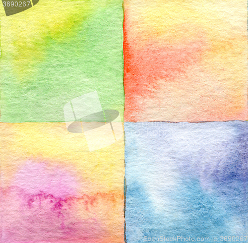 Image of Abstract  square watercolor painted background