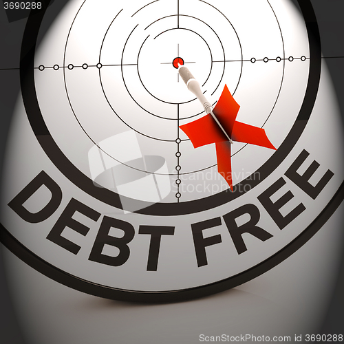 Image of Debt Free Shows Cash And Credit Freedom