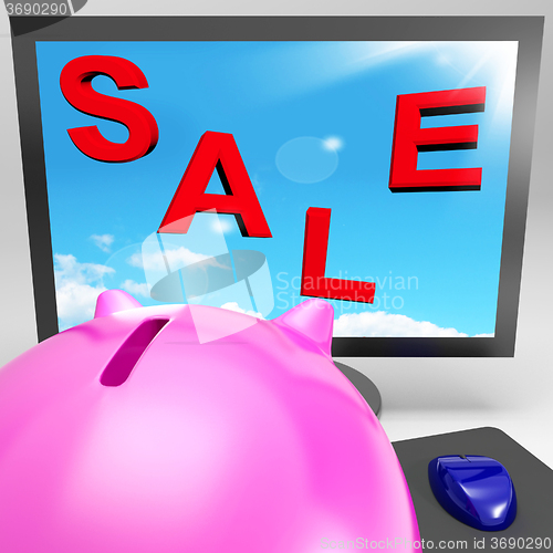 Image of Sale On Monitor Showing Clearances