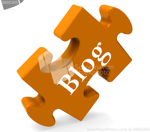 Image of Blog On Puzzle Shows Blogging Or Weblog Websites