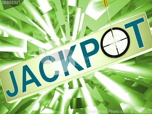 Image of Jackpot Shows Lucky Winner Gambling In Vegas